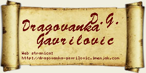 Dragovanka Gavrilović vizit kartica